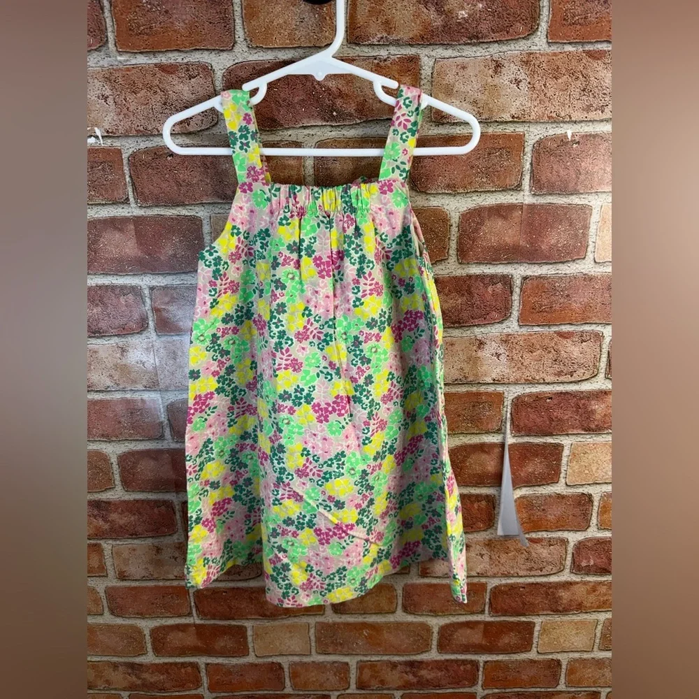 Oshkosh b’gosh 100% cotton sleeveless floral Sundress in Pink, Yellow & Green